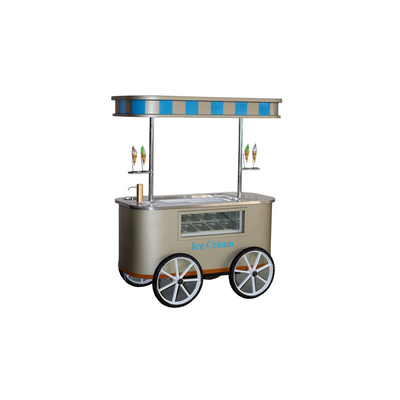 Мобильная Mini мороженое тележка с холодильником торговый тележка